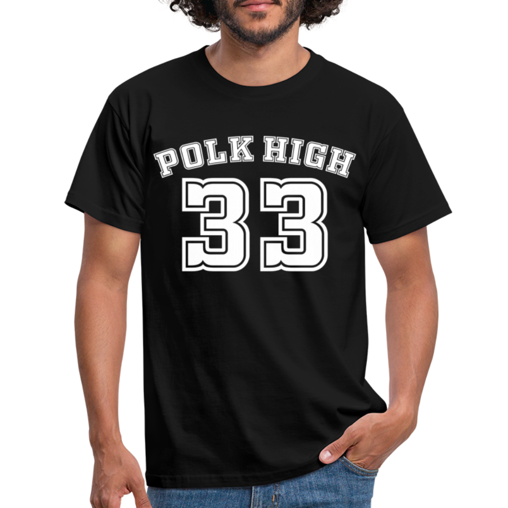 90'er Retro Style 33 Polk High T-Shirt - black