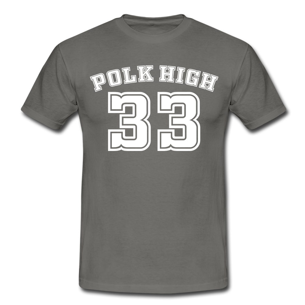 90'er Retro Style 33 Polk High T-Shirt - graphite grey