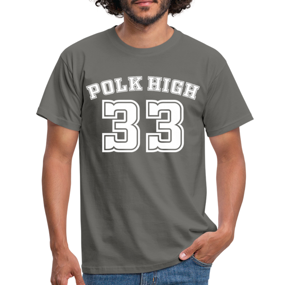 90'er Retro Style 33 Polk High T-Shirt - graphite grey