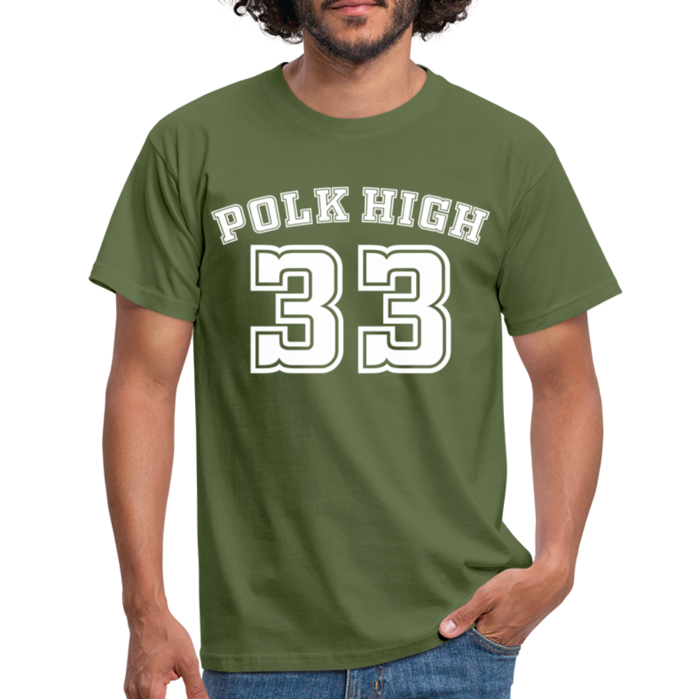 90'er Retro Style 33 Polk High T-Shirt - military green