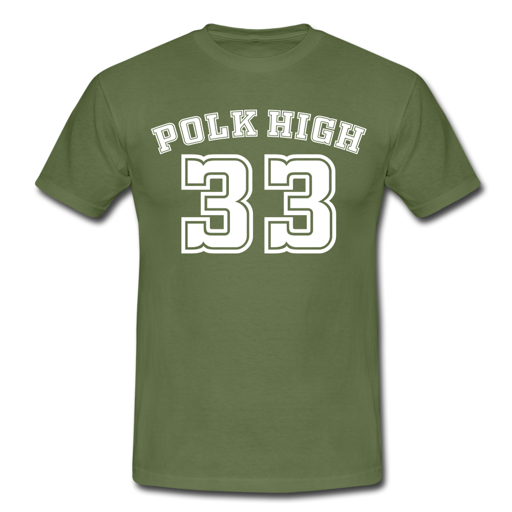 90'er Retro Style 33 Polk High T-Shirt - military green