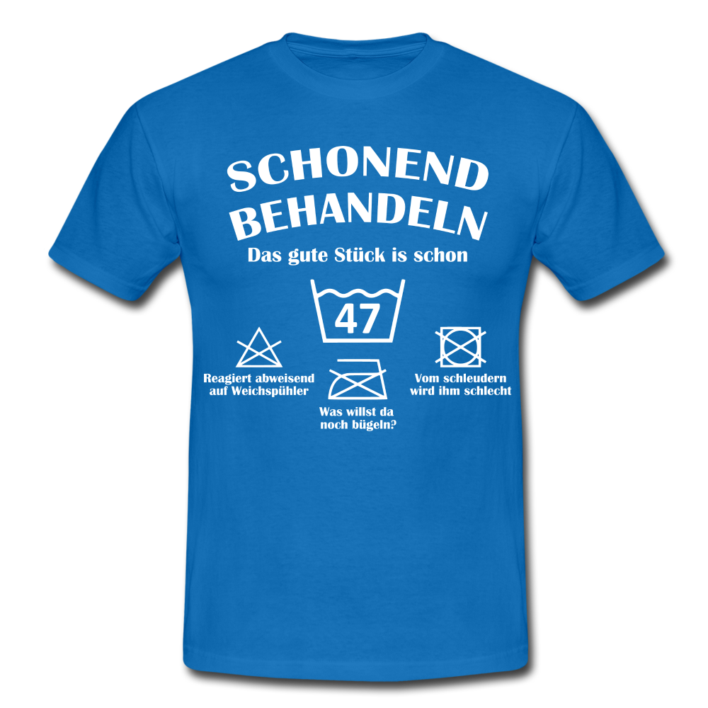 47. Geburtstags T-Shirt Schonend Behandeln - Das gute Stück is schon 47 Lustiges Geschenk Shirt - royal blue