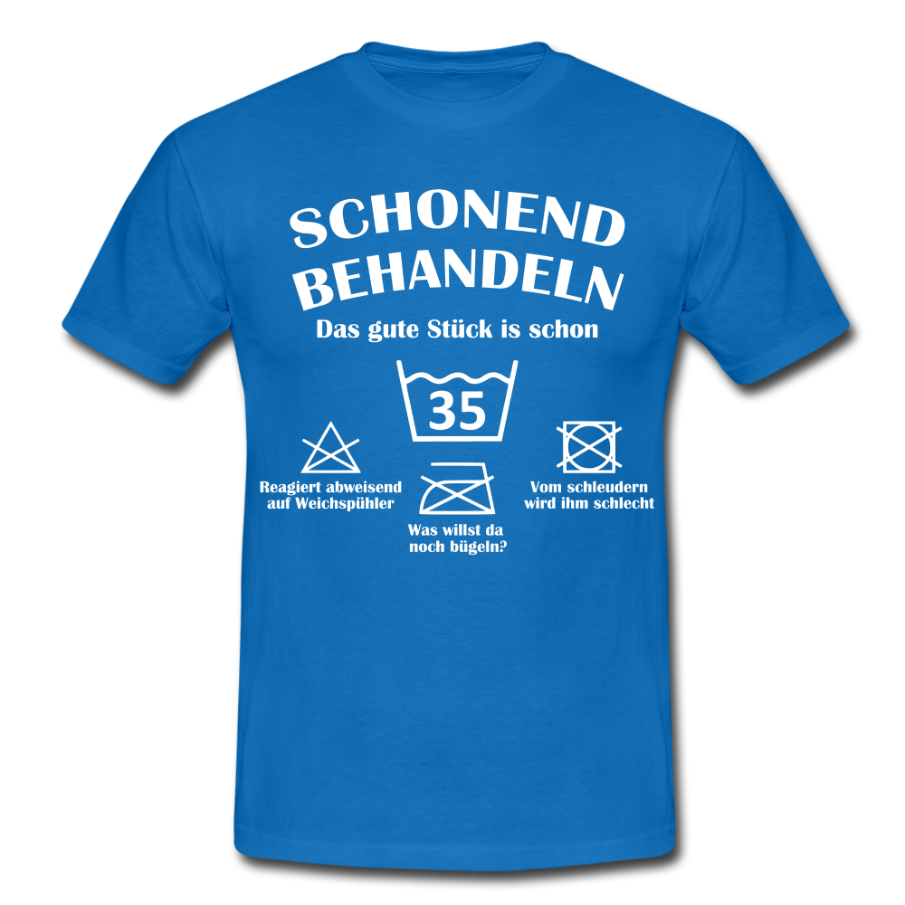 35. Geburtstags T-Shirt Schonend Behandeln - Das gute Stück is schon 35 Lustiges Geschenk Shirt - royal blue