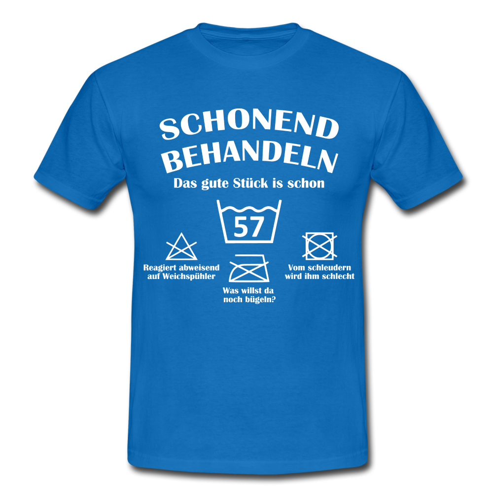 57. Geburtstags T-Shirt Schonend Behandeln - Das gute Stück is schon 57 Lustiges Geschenk Shirt - royal blue