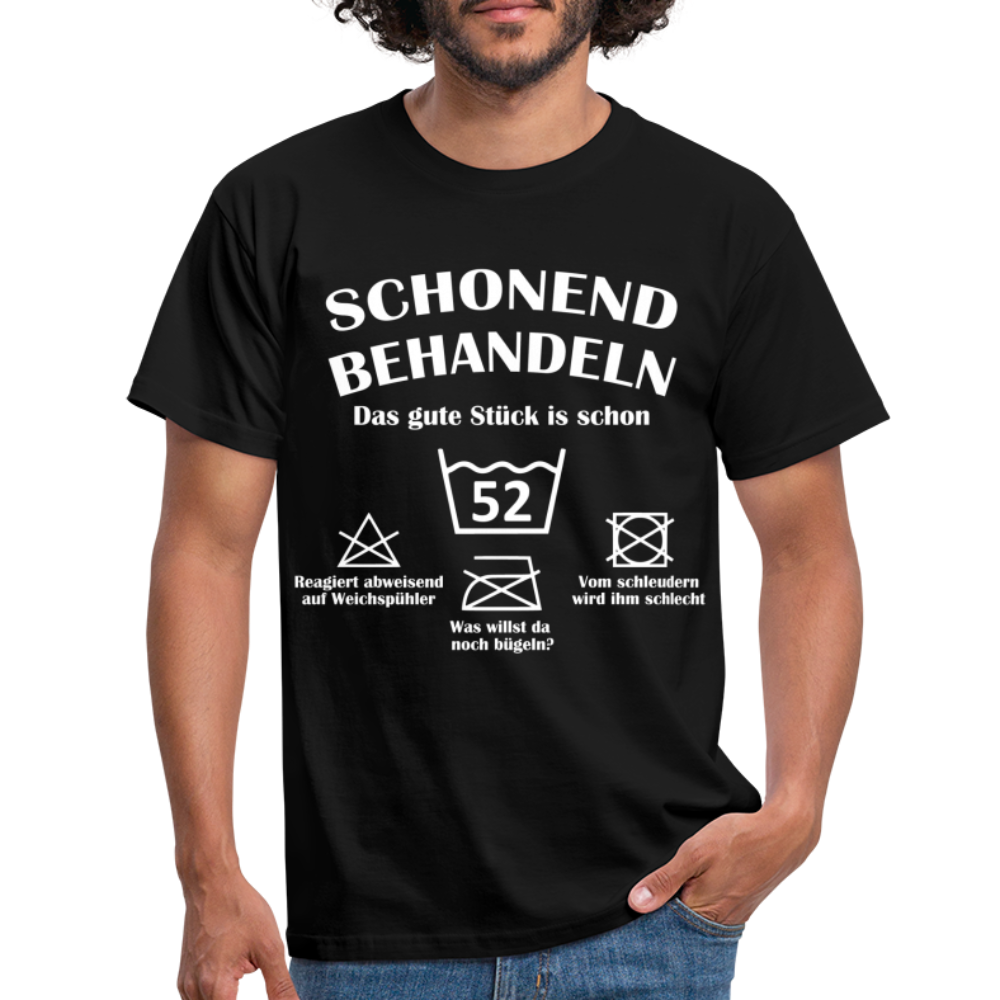 52. Geburtstags T-Shirt Schonend Behandeln - Das gute Stück is schon 52Lustiges Geschenk Shirt - black