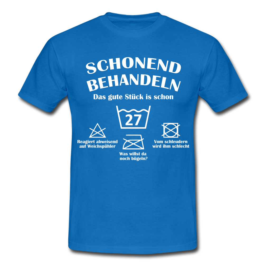 27. Geburtstags T-Shirt Schonend Behandeln - Das gute Stück is schon 27 Lustiges Geschenk Shirt - royal blue