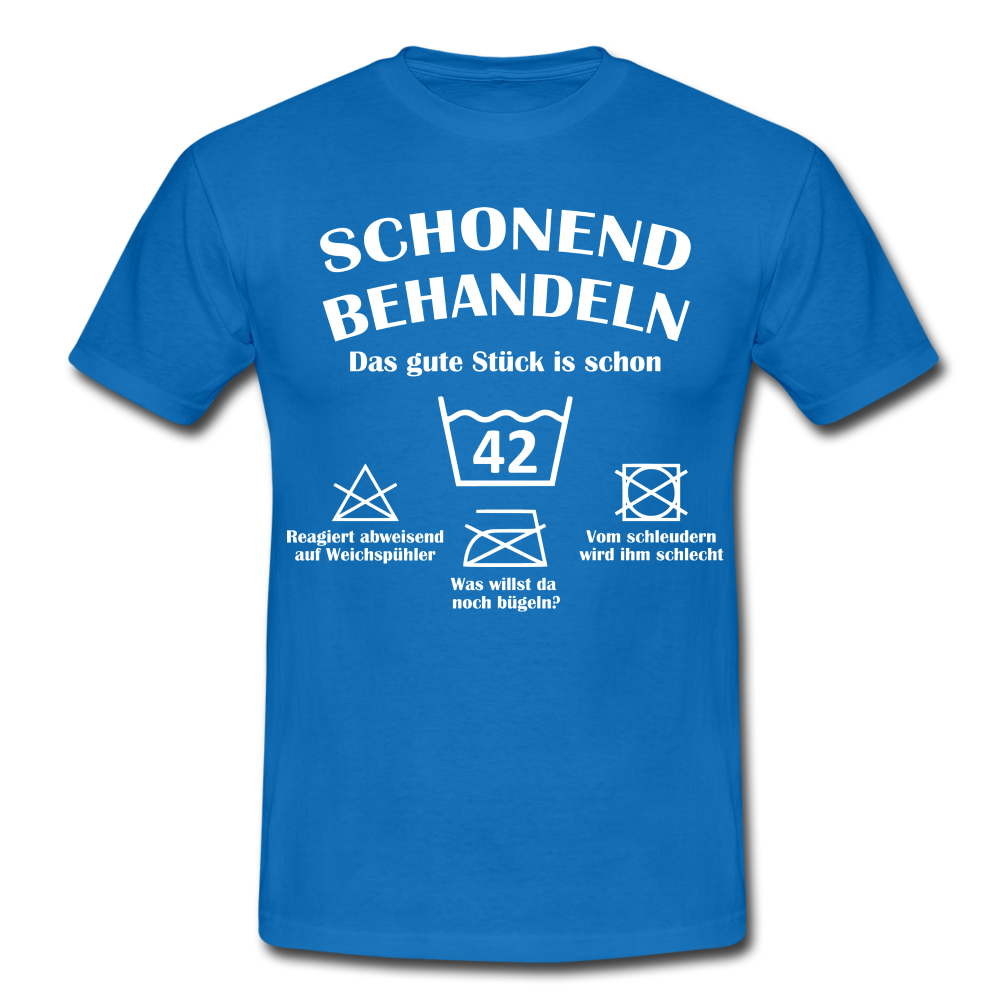 42. Geburtstags T-Shirt Schonend Behandeln - Das gute Stück is schon 42 Lustiges Geschenk Shirt - royal blue