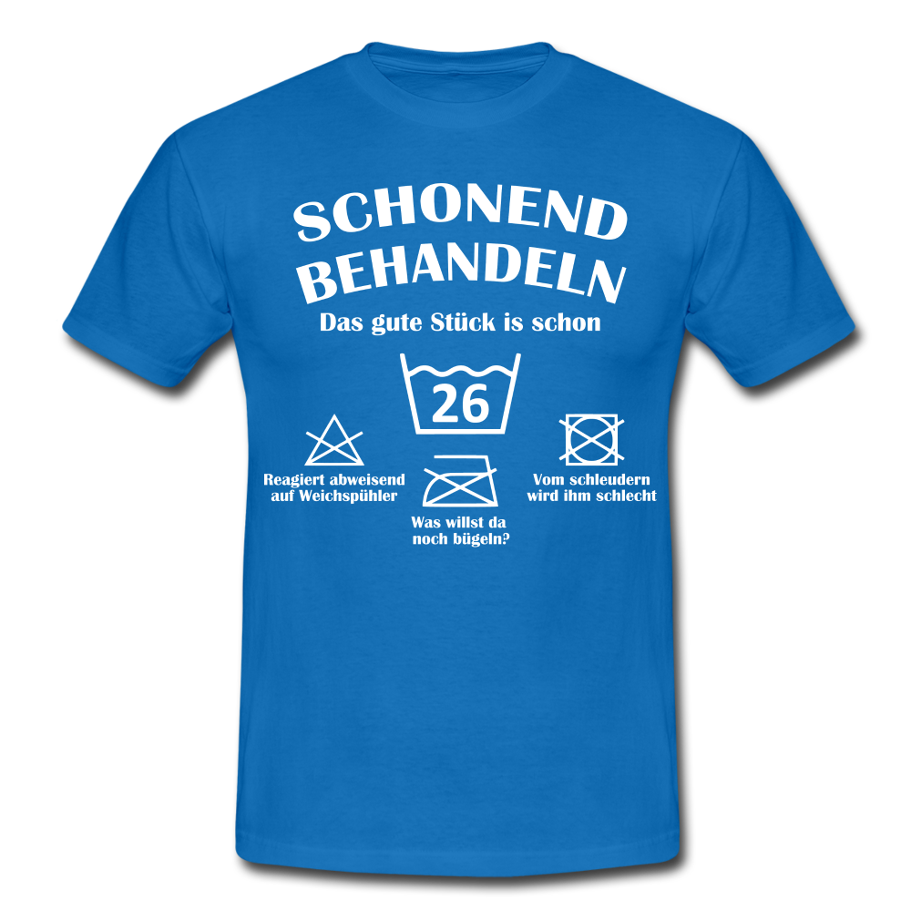 26. Geburtstags T-Shirt Schonend Behandeln - Das gute Stück is schon 26 Lustiges Geschenk Shirt - royal blue