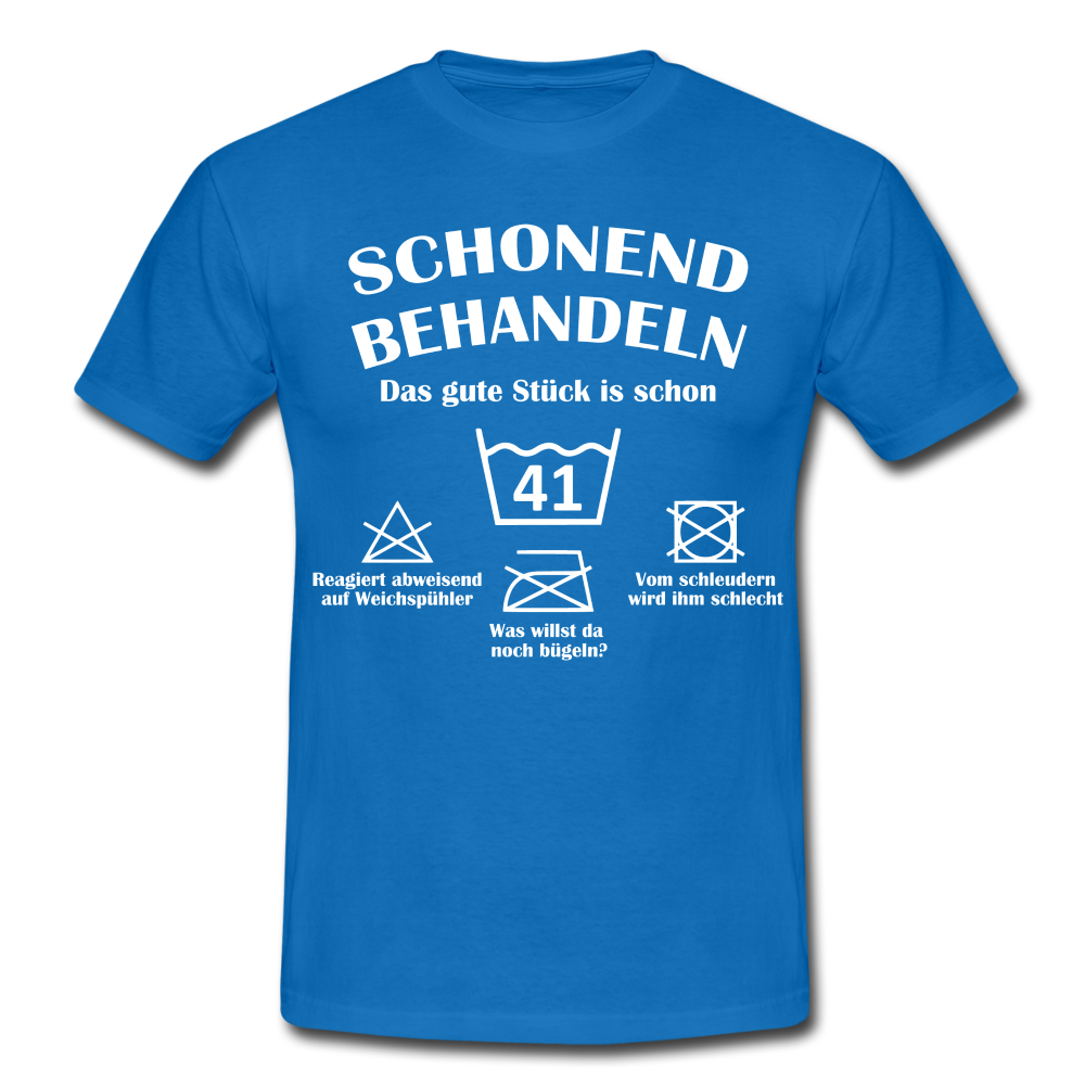 41. Geburtstags T-Shirt Schonend Behandeln - Das gute Stück is schon 41 Lustiges Geschenk Shirt - royal blue