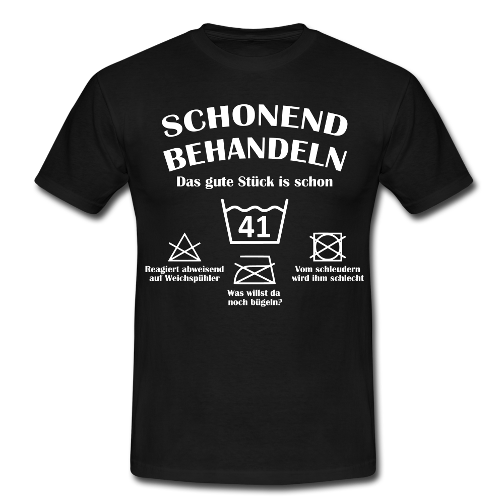 41. Geburtstags T-Shirt Schonend Behandeln - Das gute Stück is schon 41 Lustiges Geschenk Shirt - black