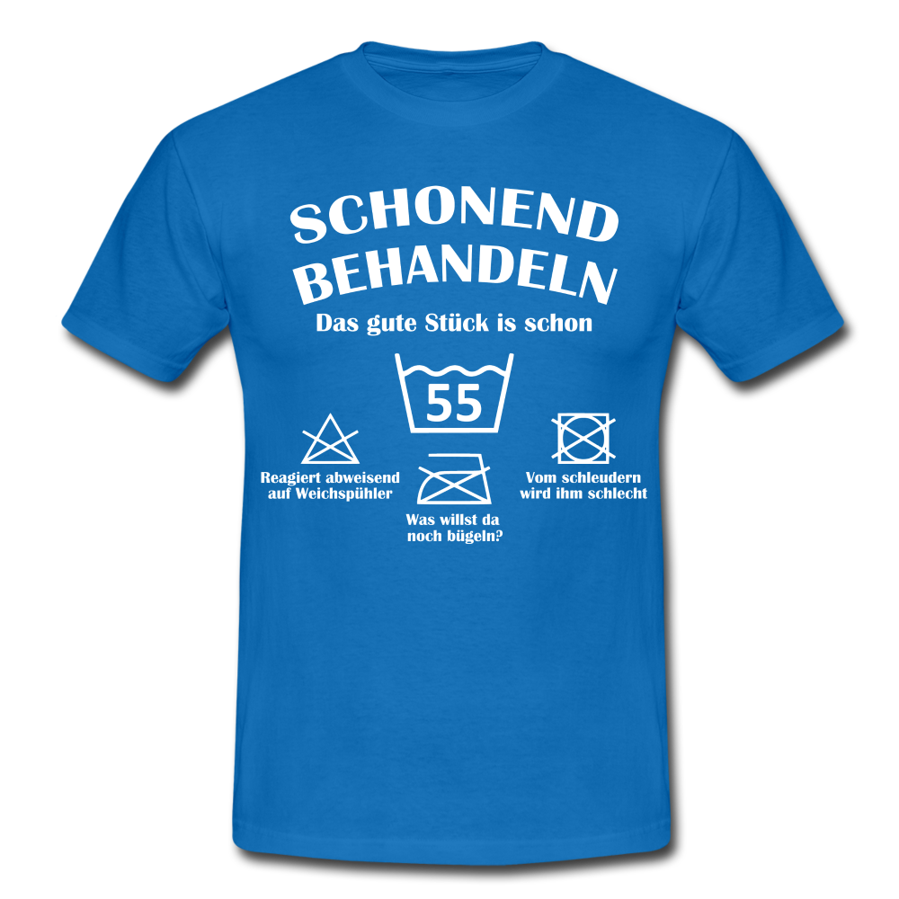 55. Geburtstags T-Shirt Schonend Behandeln - Das gute Stück is schon 55 Lustiges Geschenk Shirt - royal blue