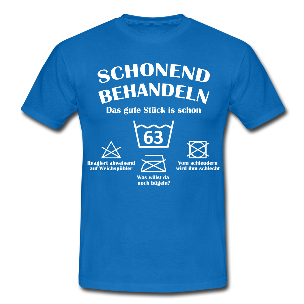 63. Geburtstags T-Shirt Schonend Behandeln - Das gute Stück is schon 63 Lustiges Geschenk Shirt - royal blue