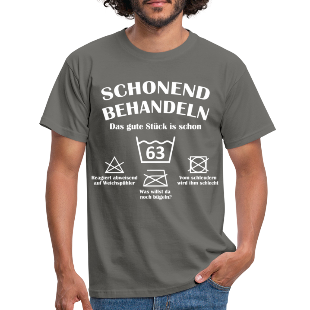 63. Geburtstags T-Shirt Schonend Behandeln - Das gute Stück is schon 63 Lustiges Geschenk Shirt - graphite grey