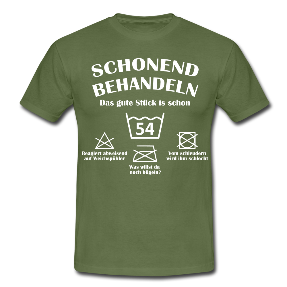 54. Geburtstags T-Shirt Schonend Behandeln - Das gute Stück is schon 54 Lustiges Geschenk Shirt - military green