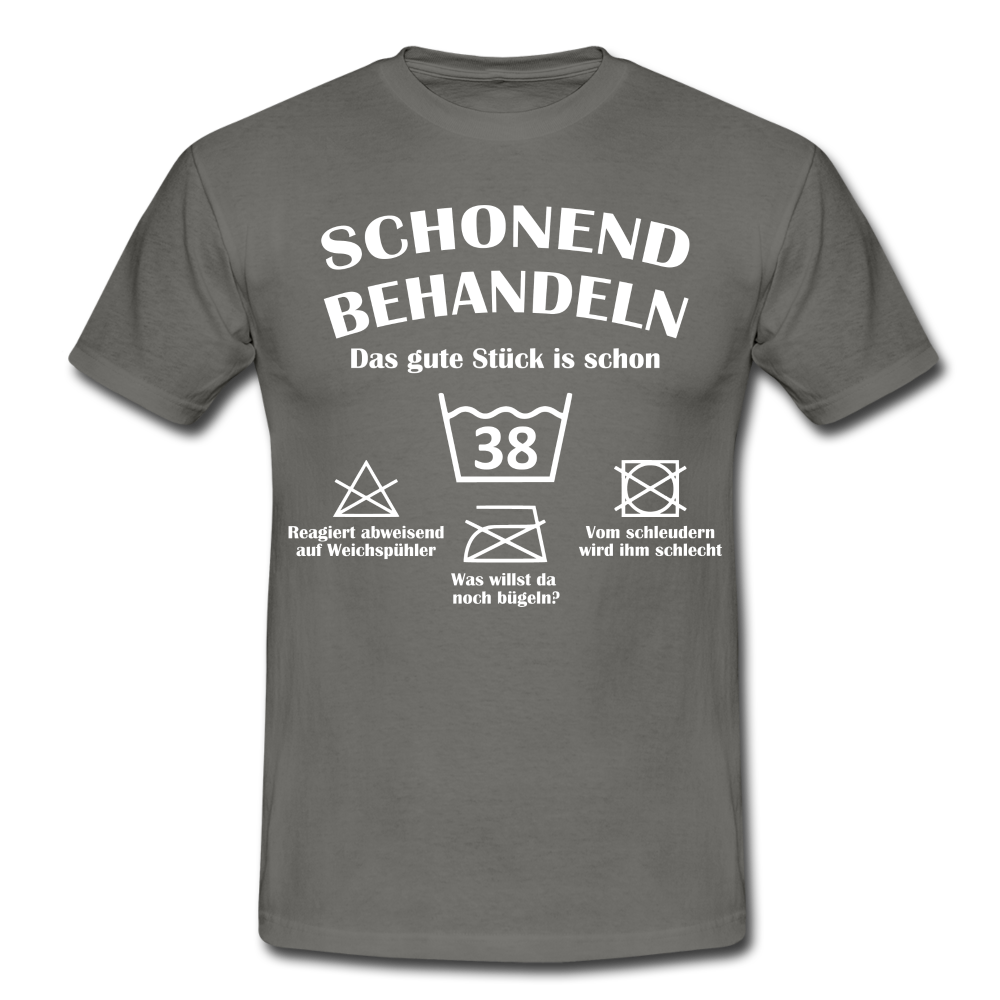 38. Geburtstags T-Shirt Schonend Behandeln - Das gute Stück is schon 38 Lustiges Geschenk Shirt - graphite grey