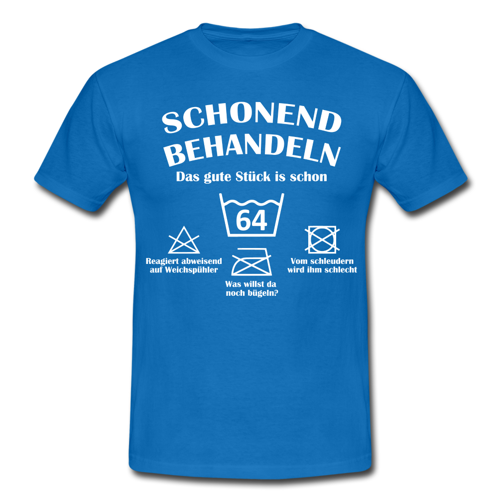 64. Geburtstags T-Shirt Schonend Behandeln - Das gute Stück is schon 64 Lustiges Geschenk Shirt - royal blue