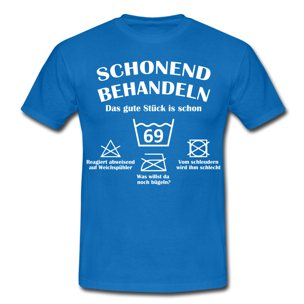 69. Geburtstags T-Shirt Schonend Behandeln - Das gute Stück is schon 69 Lustiges Geschenk Shirt - royal blue
