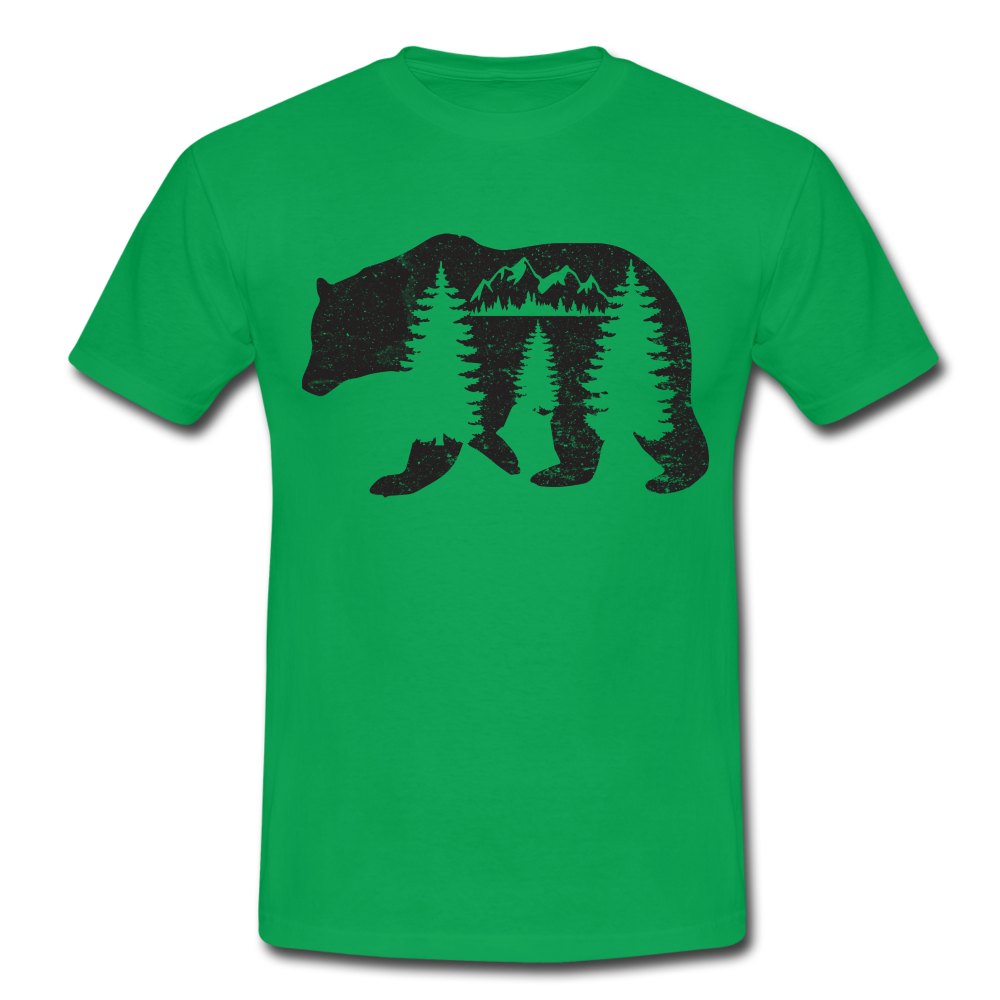 Bär Wildnis Wandern Berge Outdoor T-Shirt - kelly green
