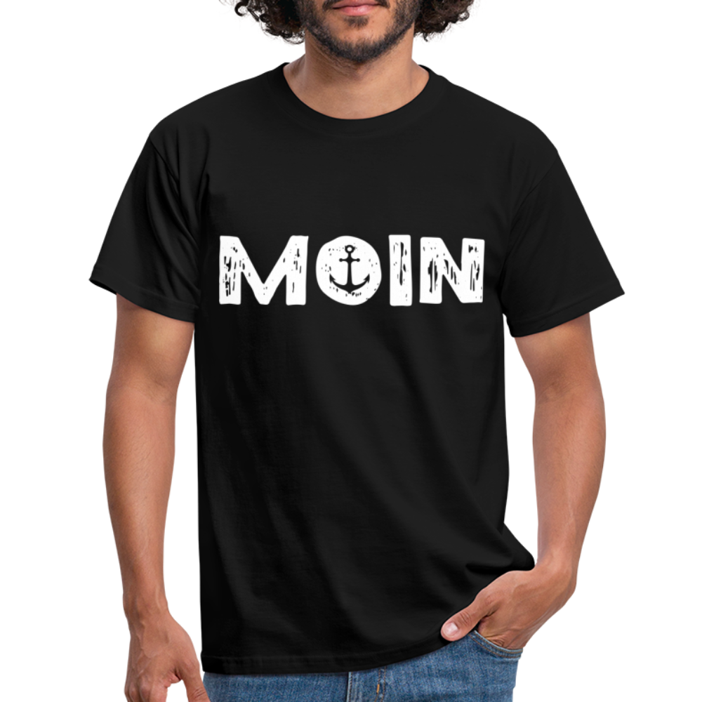 Anker Norddeutsches MOIN Lustiges Männer T-Shirt - black