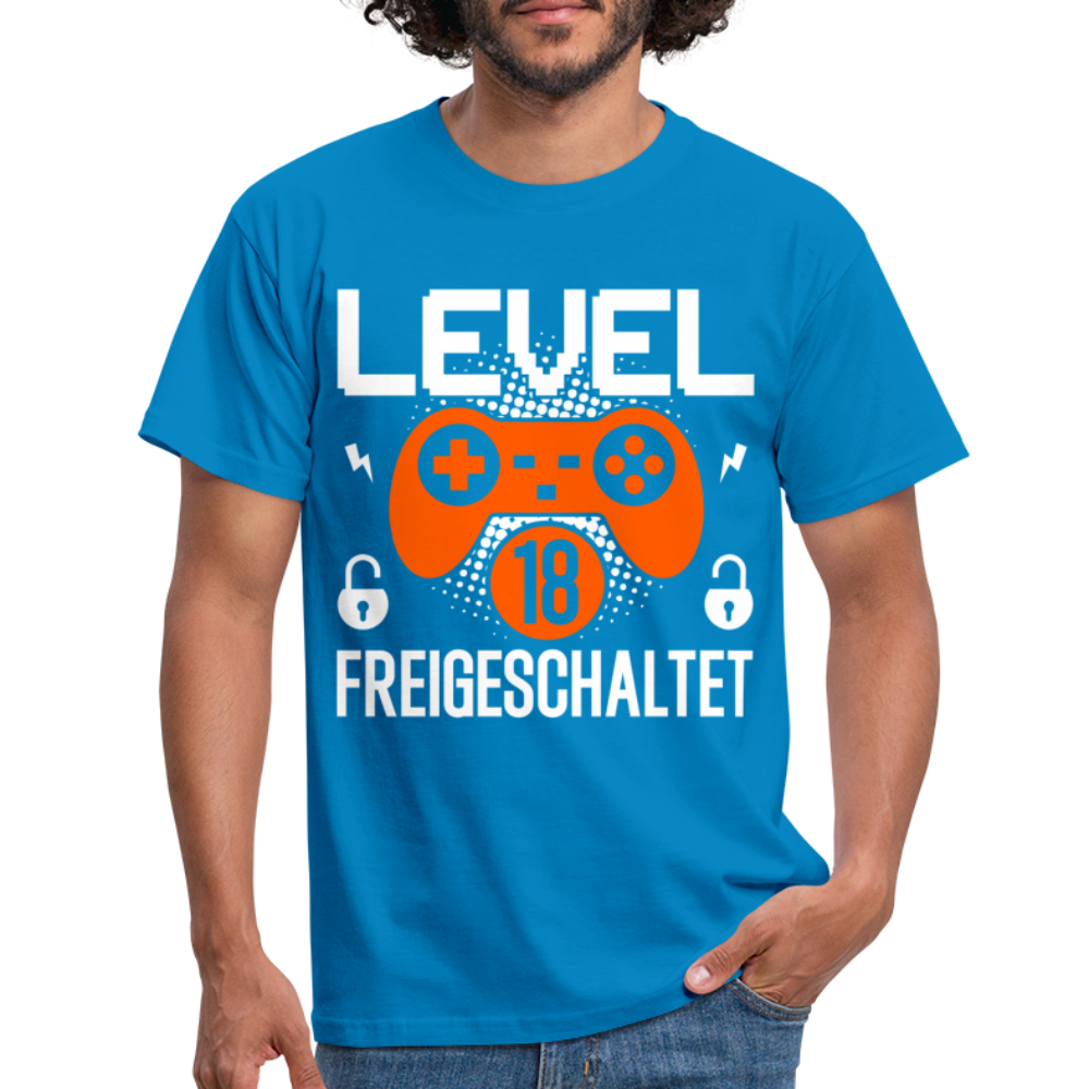 Gamer 18. Geburtstag Gaming Shirt Level 18 Freigeschaltet Geschenk T-Shirt - royal blue
