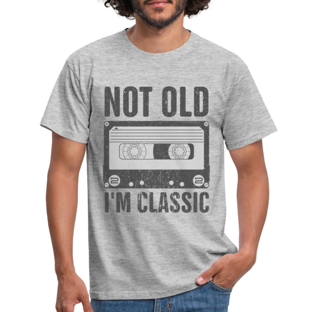 Retro Kassette Tape Not Old I'm Classic Witziges Nostalgie Männer T-Shirt - heather grey