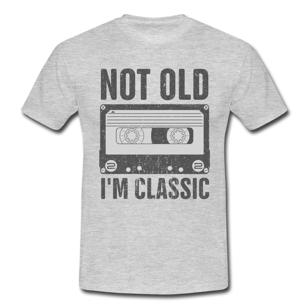Retro Kassette Tape Not Old I'm Classic Witziges Nostalgie Männer T-Shirt - heather grey