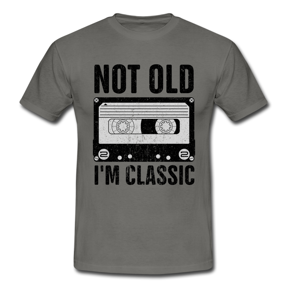 Retro Kassette Tape Not Old I'm Classic Witziges Nostalgie Männer T-Shirt - graphite grey