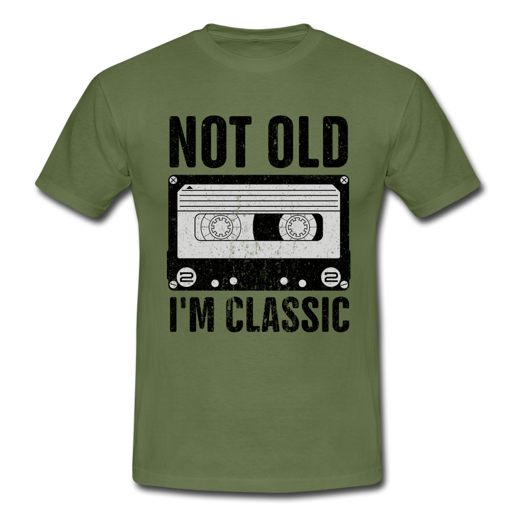 Retro Kassette Tape Not Old I'm Classic Witziges Nostalgie Männer T-Shirt - military green
