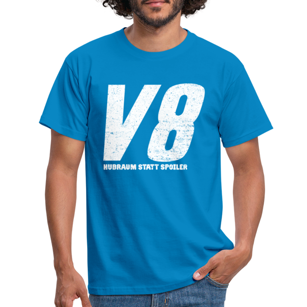 KFZ Mechaniker Mechatroniker V8 Hubraum statt Spoiler Witziges T-Shirt - royal blue