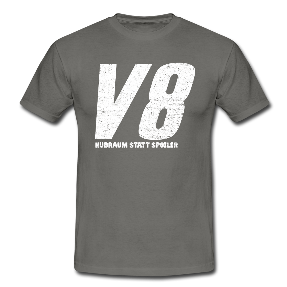 KFZ Mechaniker Mechatroniker V8 Hubraum statt Spoiler Witziges T-Shirt - graphite grey