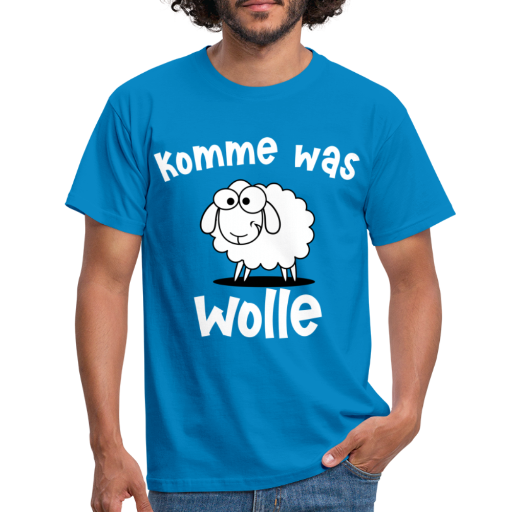 Schaf Schäfer Schafhirte Komme was Wolle Lustiges Witziges T-Shirt - royal blue