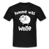 Schaf Schäfer Schafhirte Komme was Wolle Lustiges Witziges T-Shirt - black
