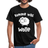 Schaf Schäfer Schafhirte Komme was Wolle Lustiges Witziges T-Shirt - black