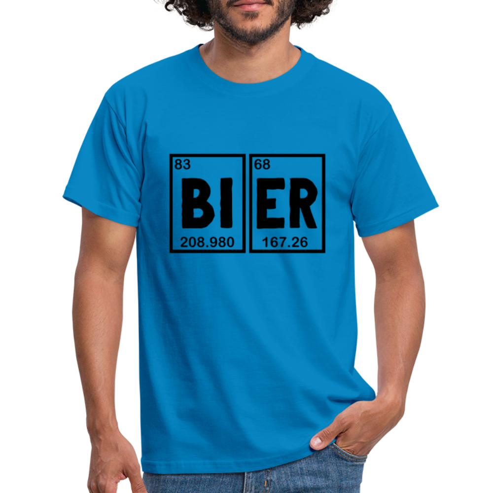 Bier Shirt Perioden System Bier Elemente Witziges T-Shirt - royal blue