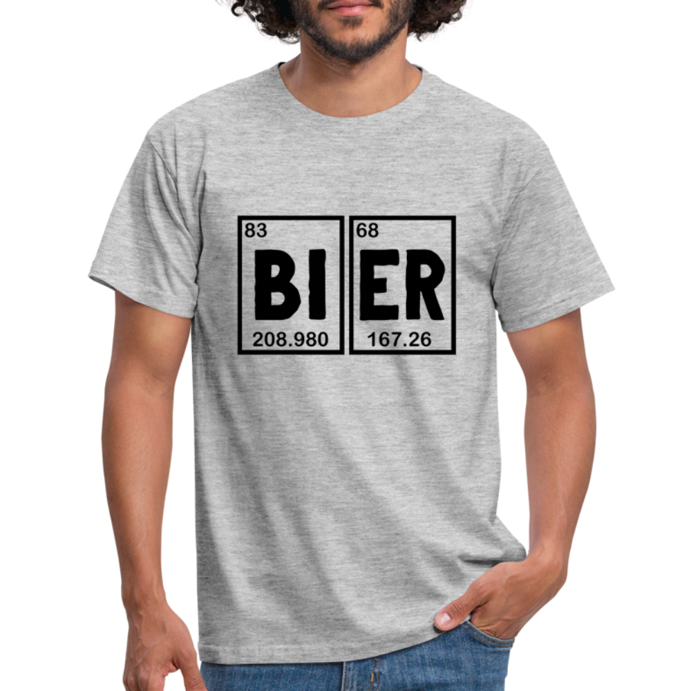 Bier Shirt Perioden System Bier Elemente Witziges T-Shirt - heather grey