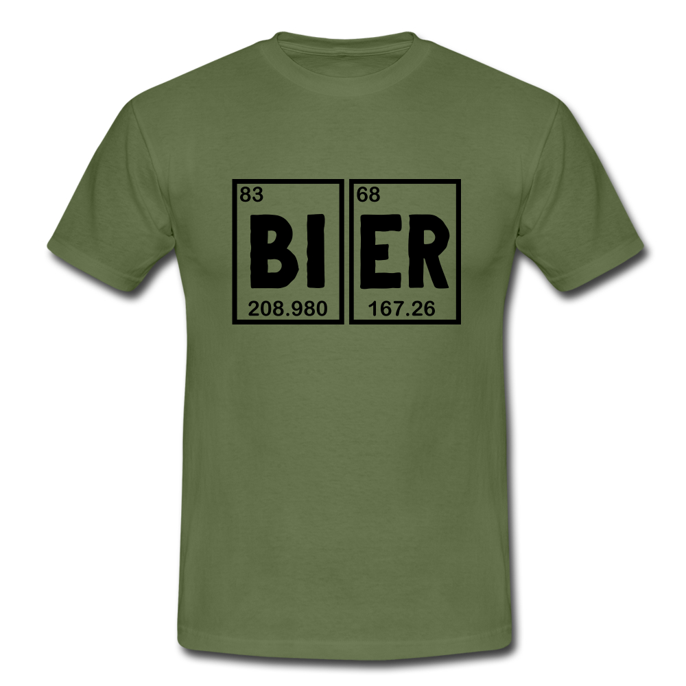 Bier Shirt Perioden System Bier Elemente Witziges T-Shirt - military green