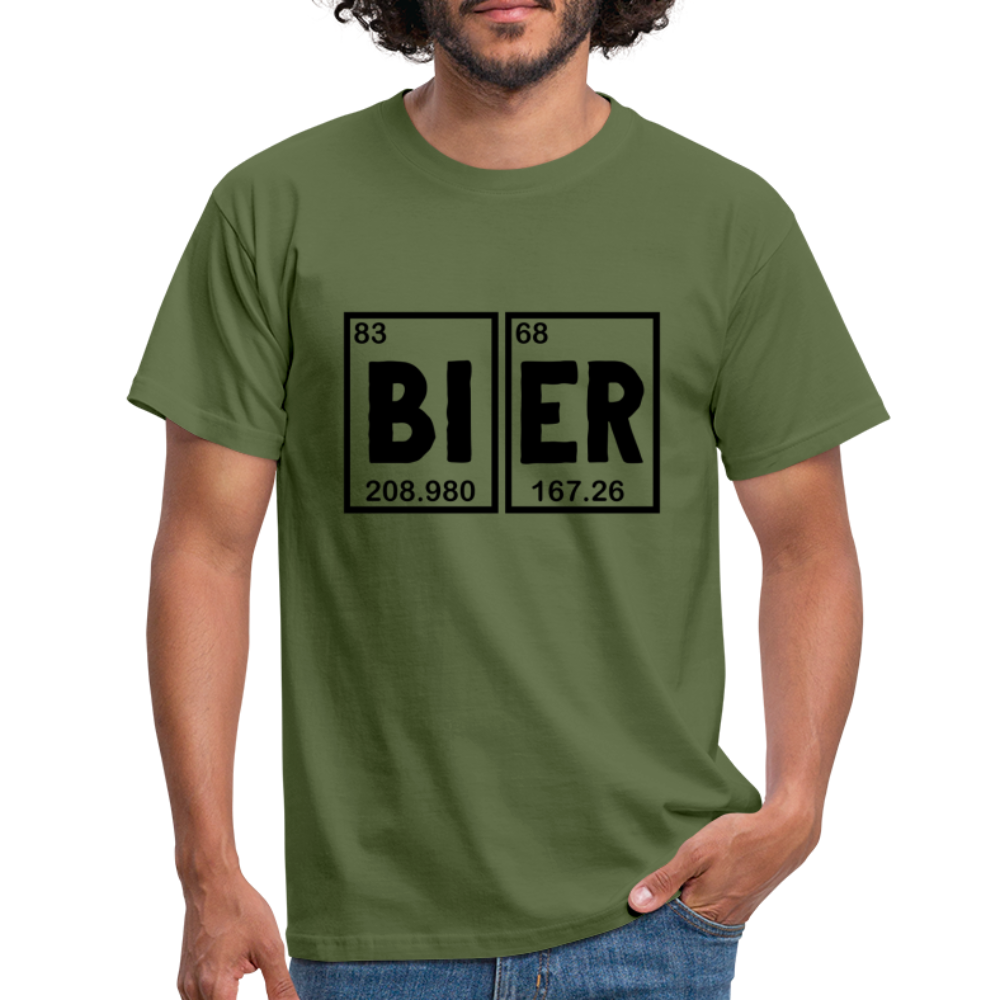 Bier Shirt Perioden System Bier Elemente Witziges T-Shirt - military green