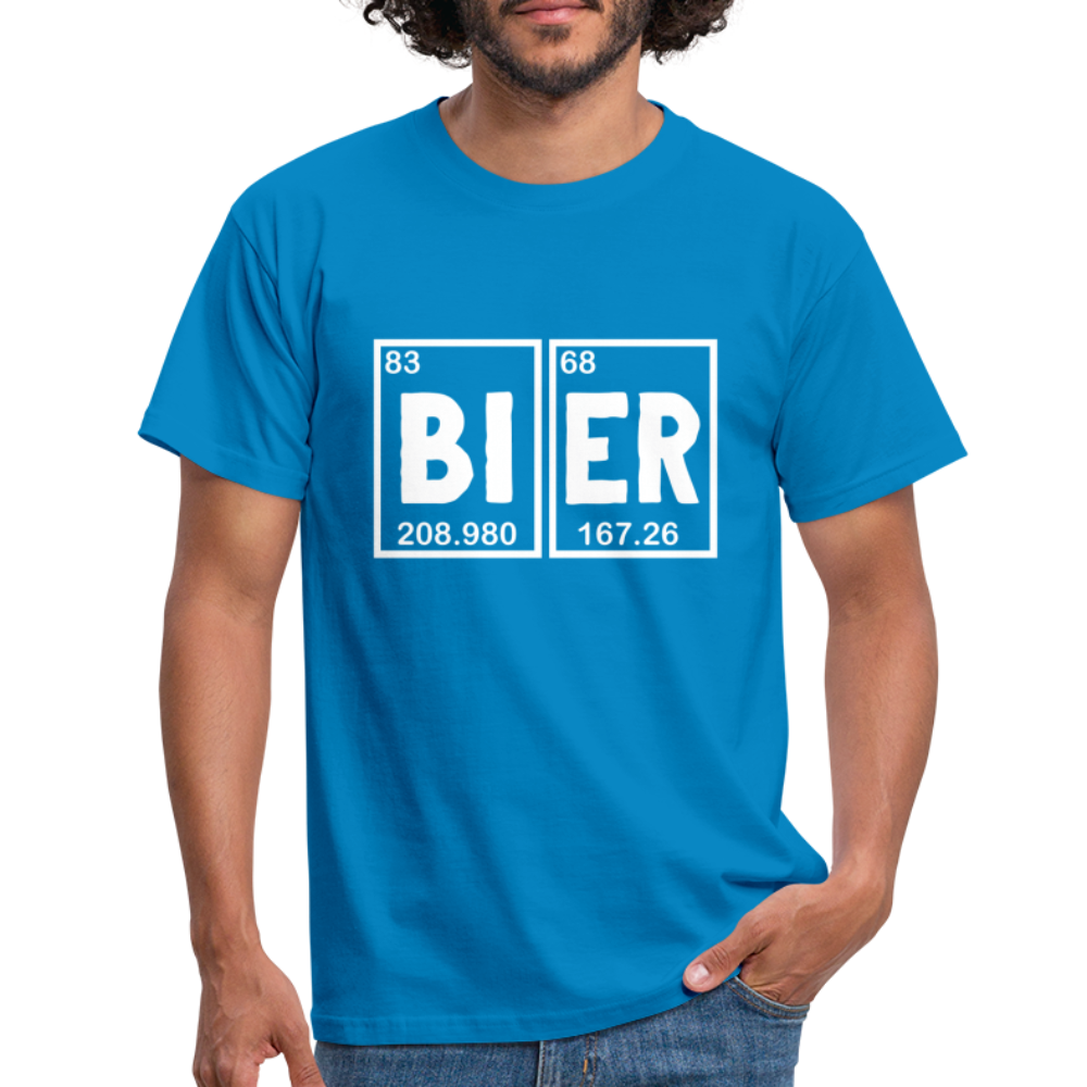 Bier Shirt Perioden System Bier Elemente Witziges T-Shirt - royal blue