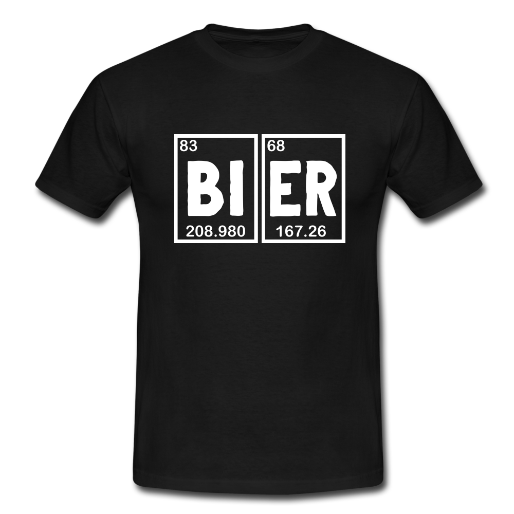 Bier Shirt Perioden System Bier Elemente Witziges T-Shirt - black