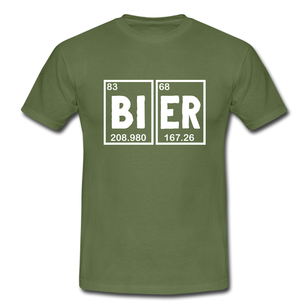 Bier Shirt Perioden System Bier Elemente Witziges T-Shirt - military green