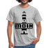 Leuchtturm Moin T-Shirt Im Norden Sagt man Moin Lustiges T-Shirt - heather grey