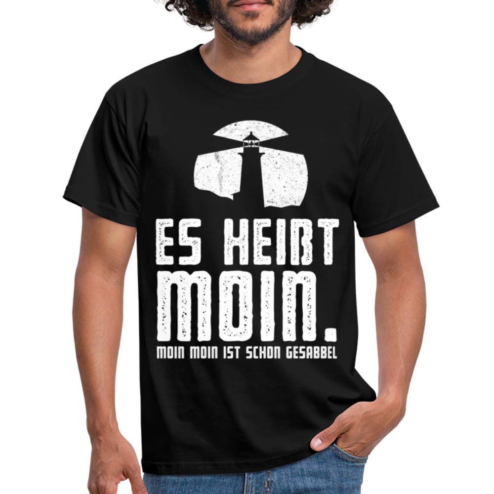 Leuchtturm Es Heißt Moin T-Shirt - black