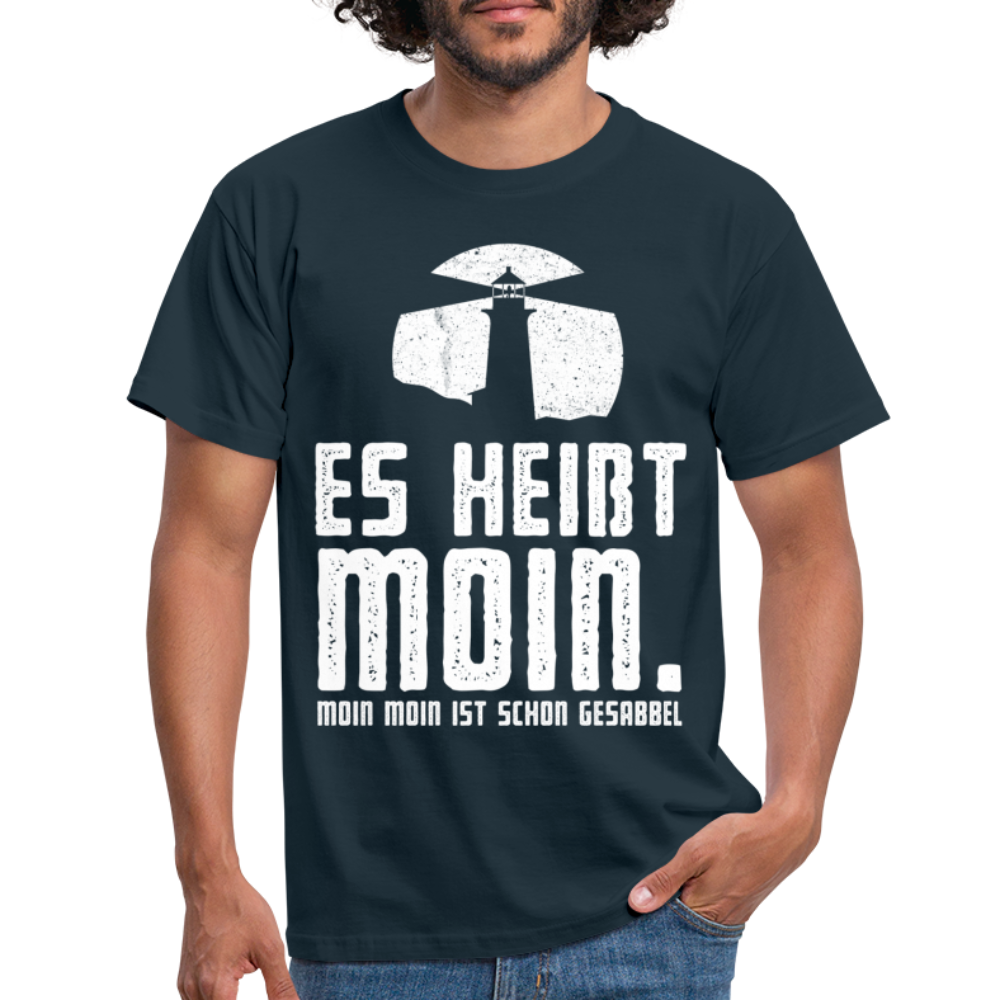 Leuchtturm Es Heißt Moin T-Shirt - navy