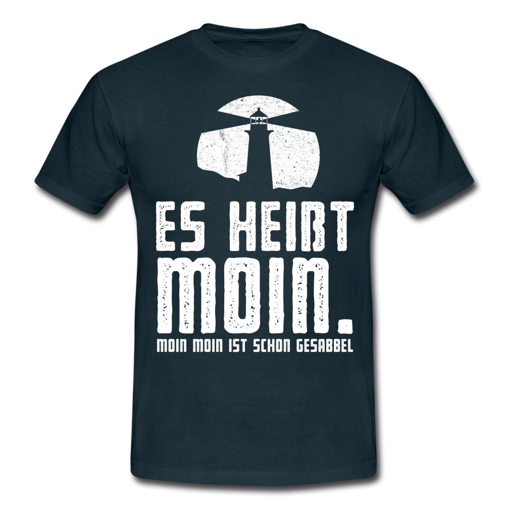 Leuchtturm Es Heißt Moin T-Shirt - navy