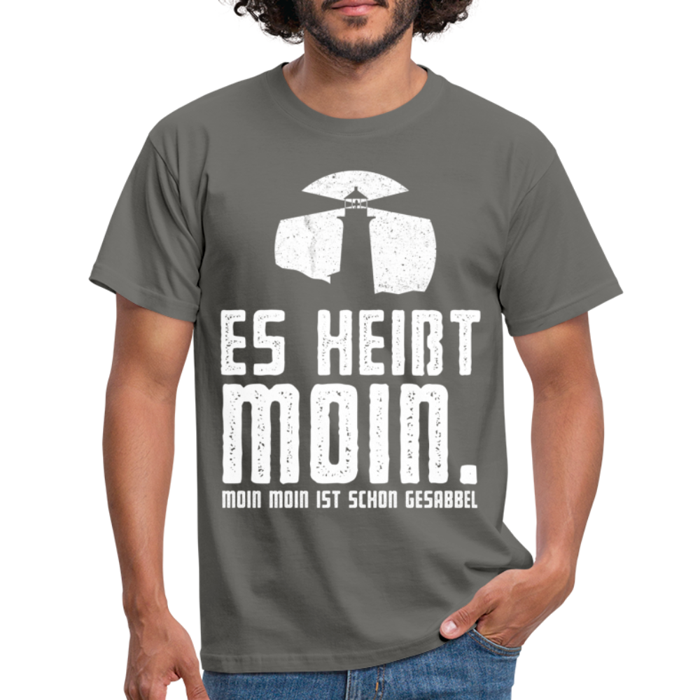 Leuchtturm Es Heißt Moin T-Shirt - graphite grey