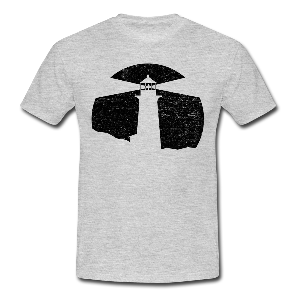 Leuchtturm Shirt Geschenk für echte Fischköpfe lustiges T-Shirt - heather grey