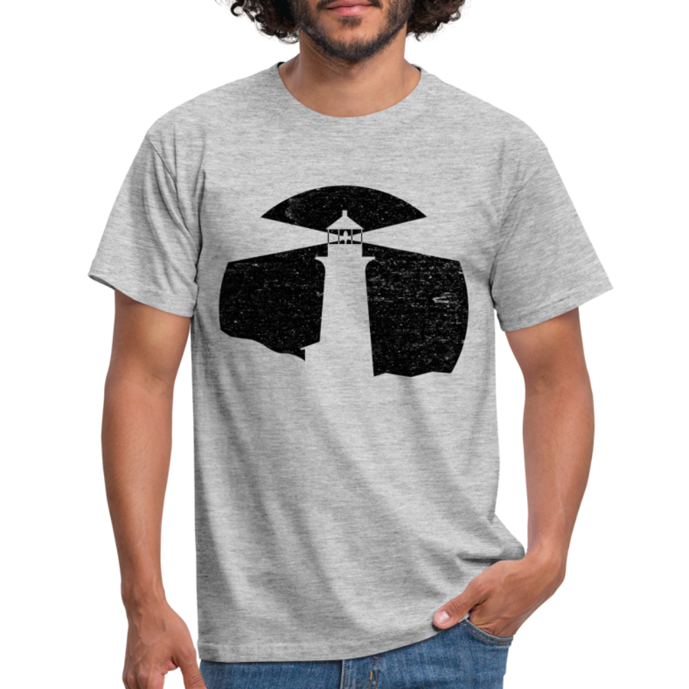 Leuchtturm Shirt Geschenk für echte Fischköpfe lustiges T-Shirt - heather grey