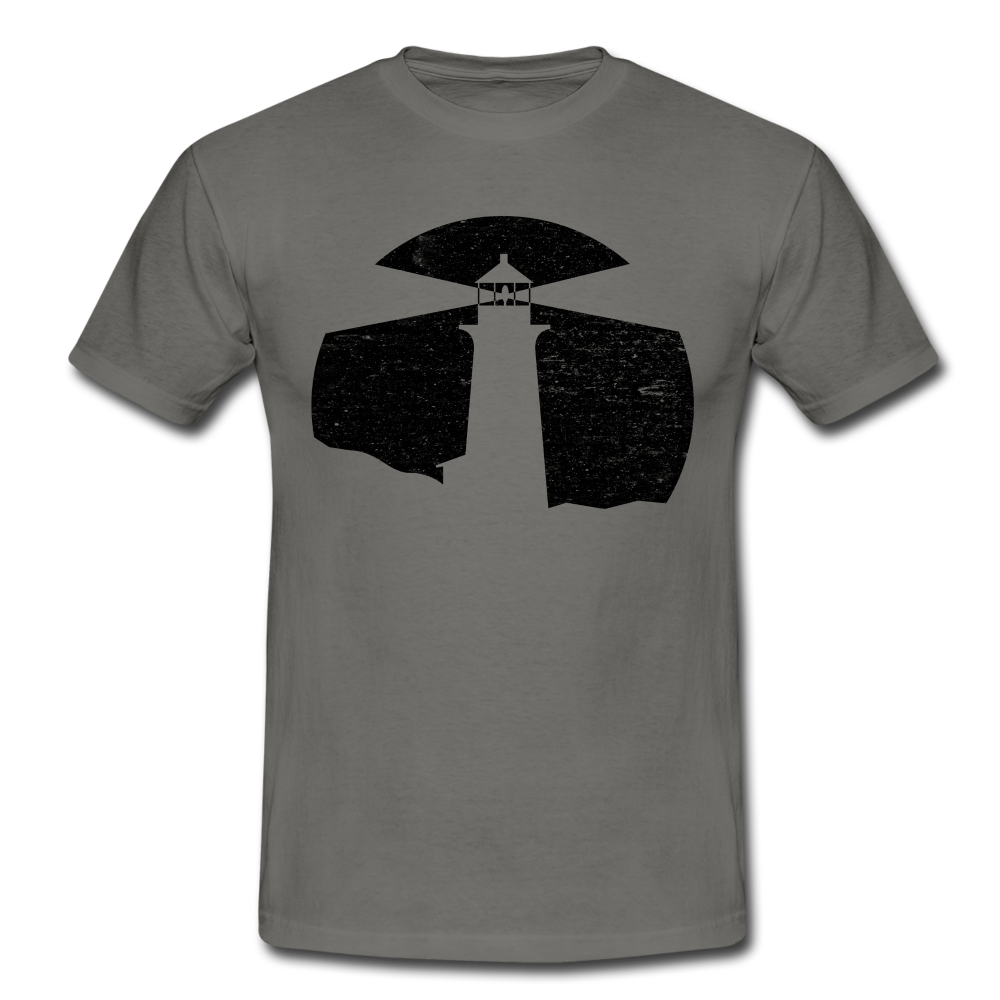 Leuchtturm Shirt Geschenk für echte Fischköpfe lustiges T-Shirt - graphite grey