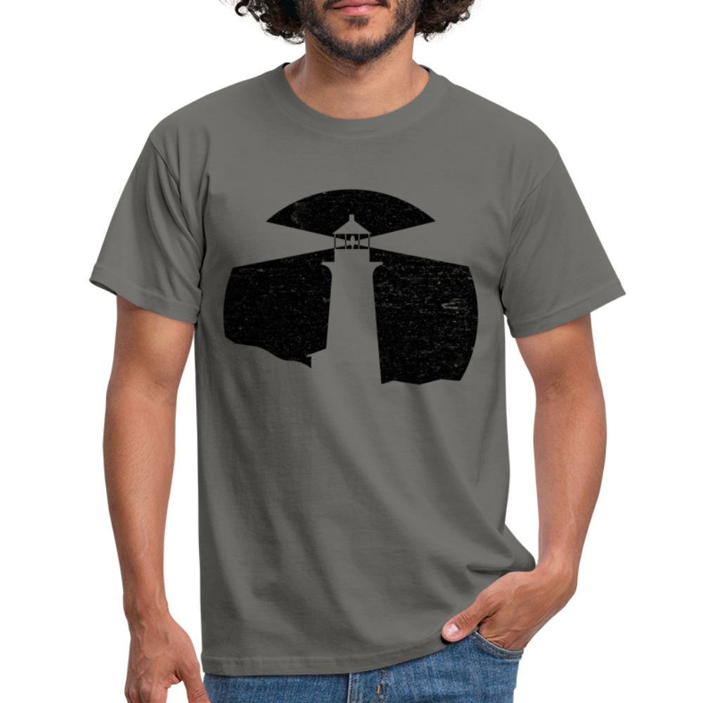 Leuchtturm Shirt Geschenk für echte Fischköpfe lustiges T-Shirt - graphite grey