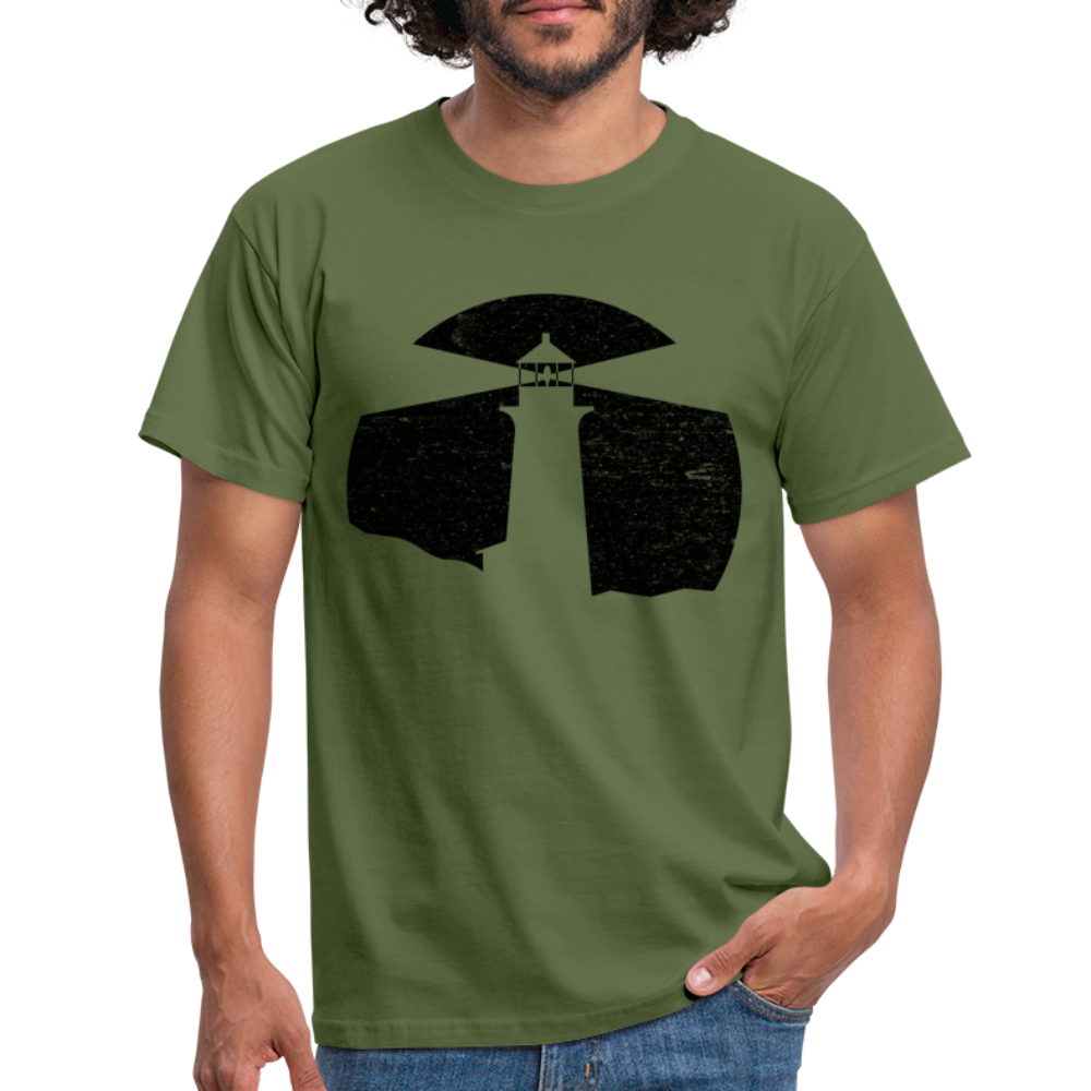 Leuchtturm Shirt Geschenk für echte Fischköpfe lustiges T-Shirt - military green